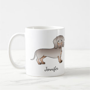 Mug Isabella Et Tan Cheveux Courte Chien Dachshund Nom