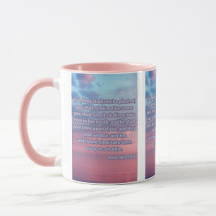 Mug Isaïe 40:24 KJV Bible Écriture Pic Deux Tons