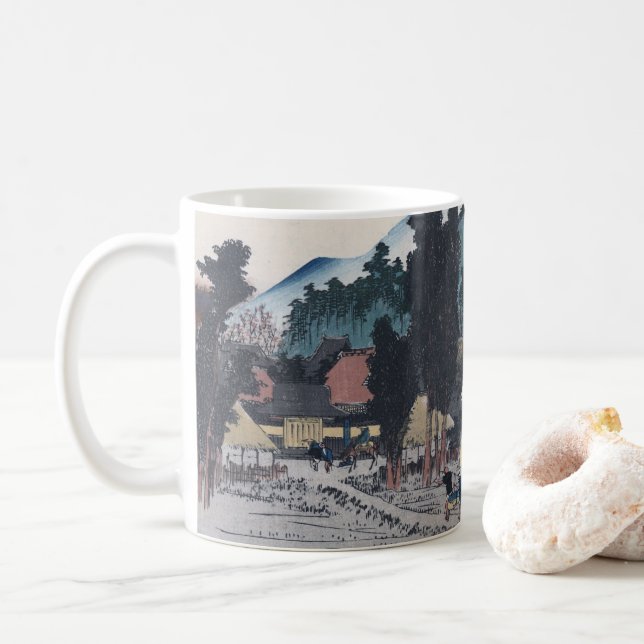 Mug Ishiyakushi par le Japonais Ukiyo-e de Hiroshige (Avec donut)