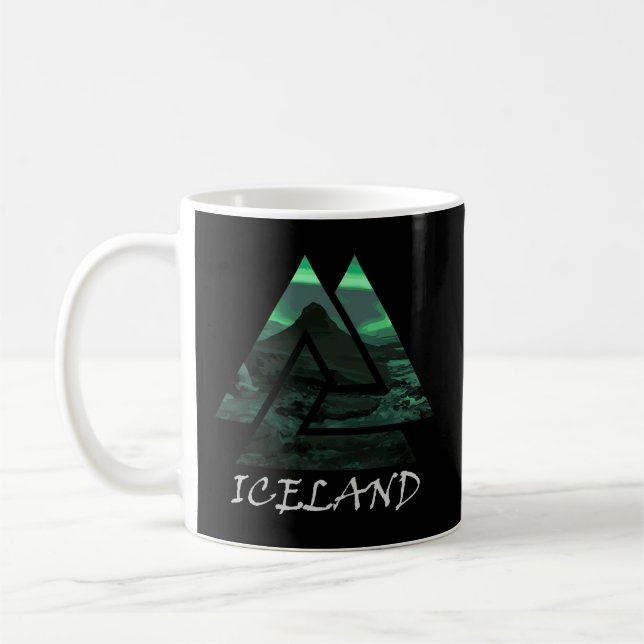 Mug Islande Northern Lights Triangle Nature (Gauche)