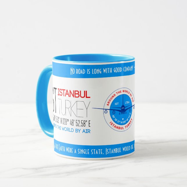 Mug Istanbul, Turquie élégant (Devant gauche)