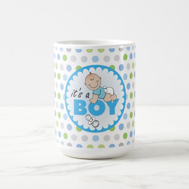 Mug/It ist ein Junge mit Tupfen Kaffeetasse (Mittel)