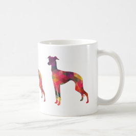 Mug Italian Greyhound Geo Pattern Silhouette