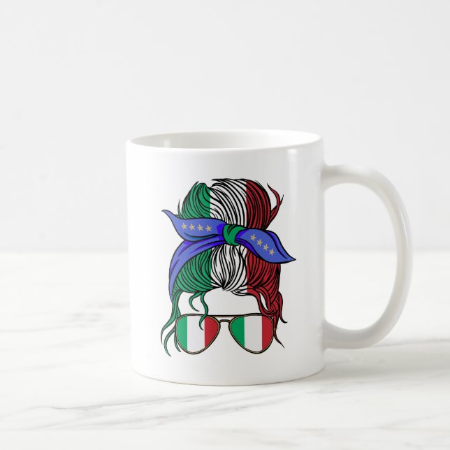 Mug Italie chaotique pain avec drapeau italien (Droite)