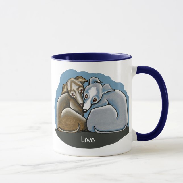 Mug Italien Greyhound Huddle (Droite)