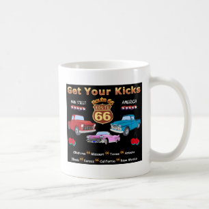 Mug Itinéraire vintage 66 des années 1950