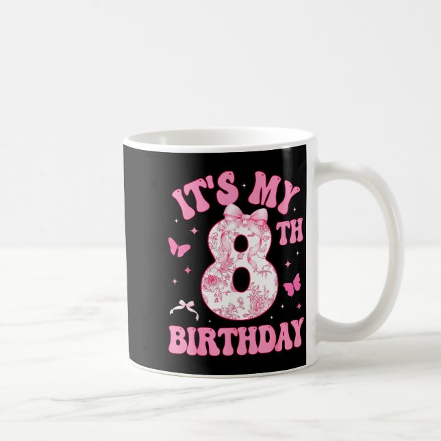 Mug It's My 8th Birthday Nk Coquette Bow 8 Year Old Bi (Droite)