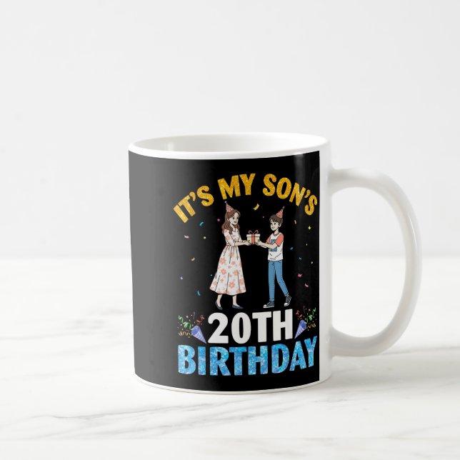 Mug It's My Son's 20th Birthday Happy 20 Years Old Boy (Droite)