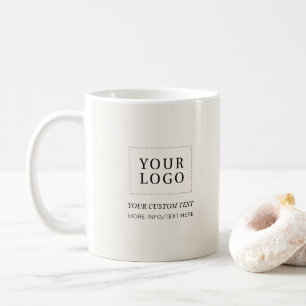 Mug Ivoire Logo minimal de l'entreprise promotionnel