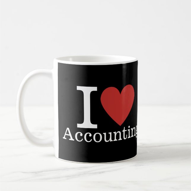 Mug J'❤️ Aime La Comptabilité - Comptabilité Dept. - M (Gauche)