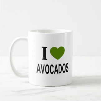 Mug J'❤️ AVOCADOS avec coeur vert J'AIME AVOCADOS I H