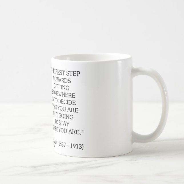 Mug J.P. Première étape de Morgan vers obtenir quelque (Droite)