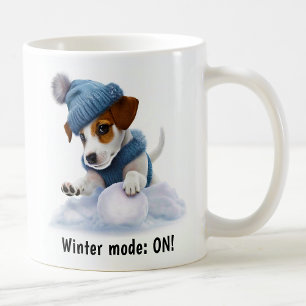 Mug Jack Russell Terrier personnalisable jour de neige