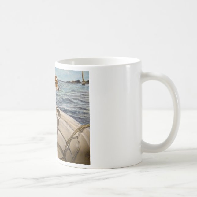 Mug Jack Russell Terrier sur le bateau (Droite)