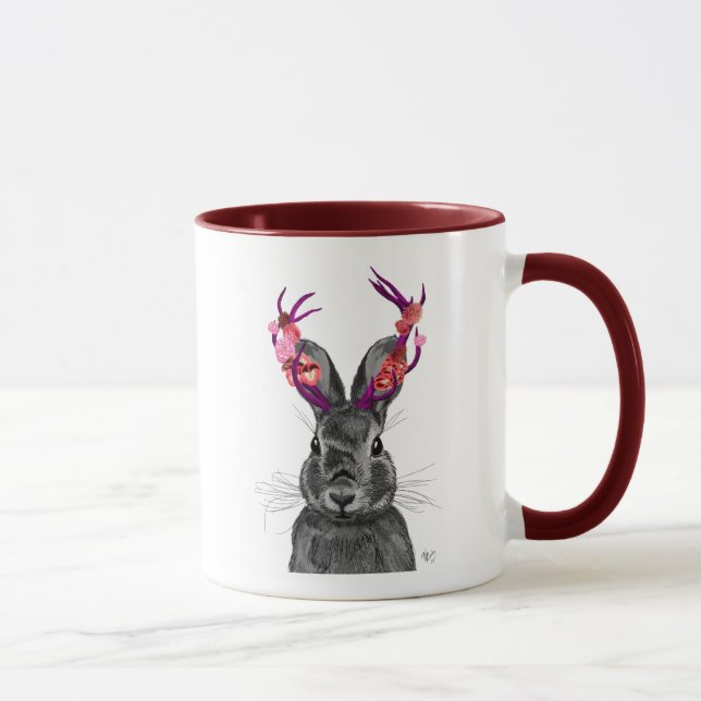 Mug Jackalope avec Antlers roses 2 (Droite)