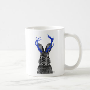 Mug Jackalope avec les andouillers bleus