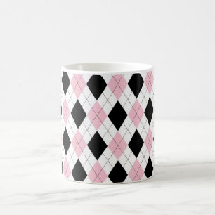 Mug Jacquard élégant personnalisé Motif rose et noir