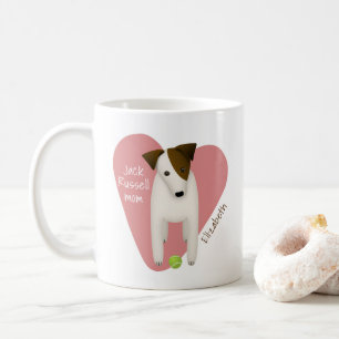 Mug jacuzzi Jack Russell maman coeur rose balle de ten