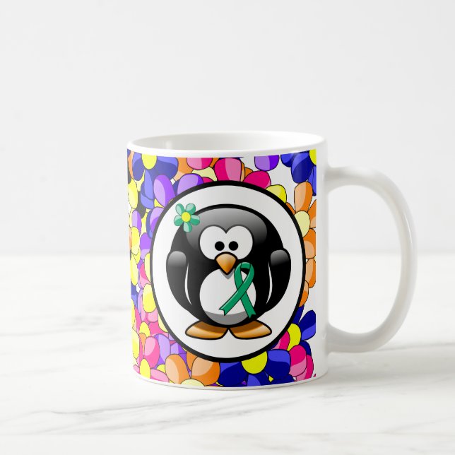 Mug Jade Awareness Ribbon Penguin (Droite)