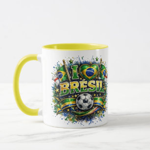 Mug J'adore Brésil 2026 Fan de foot