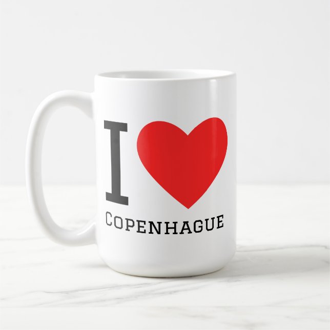 Mug J'adore Copenhague  (Gauche)