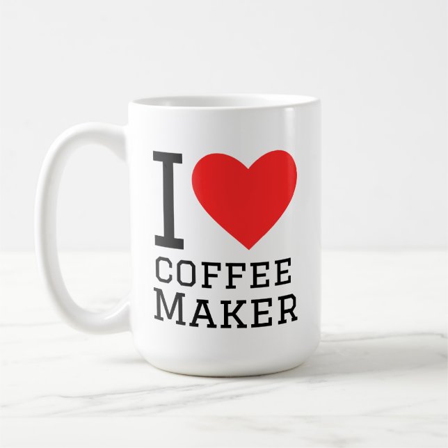 Mug J'adore la machine à café (Gauche)
