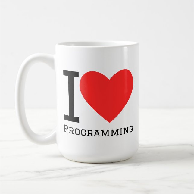 Mug J'adore la programmation (Gauche)