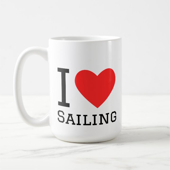 Mug J'adore la voile (Gauche)