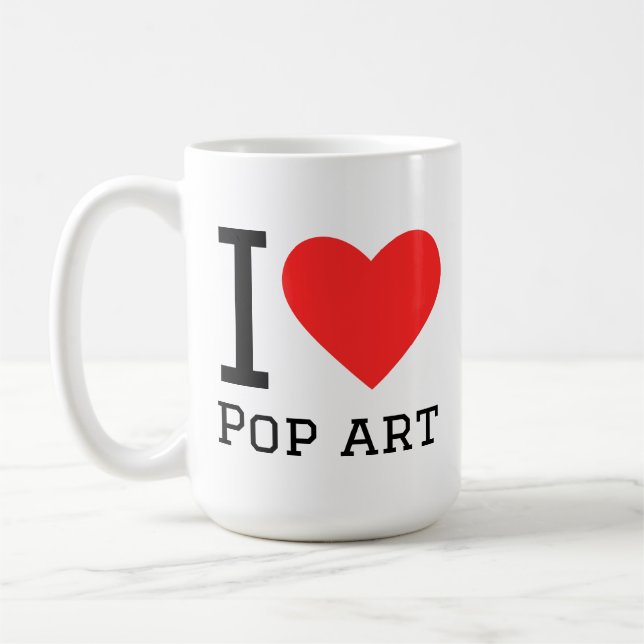 Mug J'adore l'art pop (Gauche)