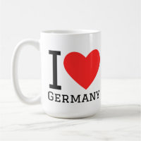 J'adore l'autocollant carré d'Allemagne