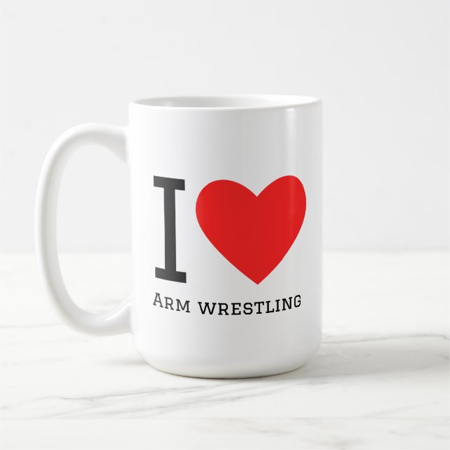 Mug J'adore le bras de fer (Gauche)