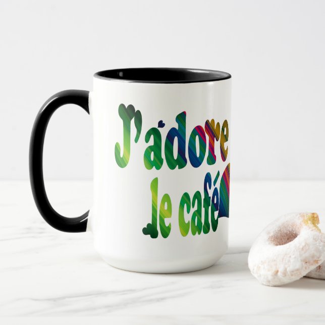Mug J'adore le café (Avec donut)