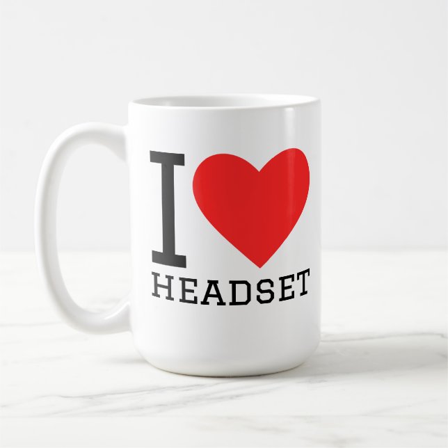 Mug J'adore le casque (Gauche)