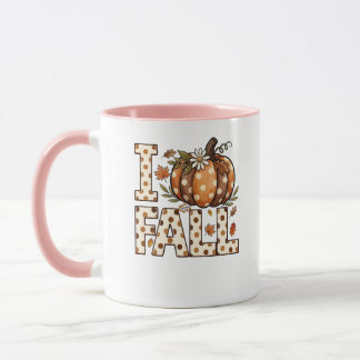 Mug J'adore le feuillage automnal chaud de l'automne
