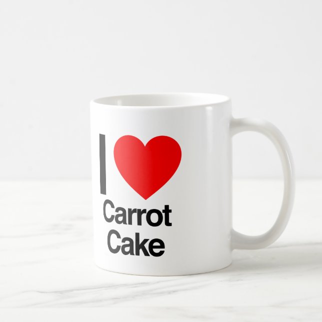 Mug j'adore le gâteau à la carotte (Droite)