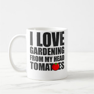 Mug J'adore le jardinage à partir de mes tomates de tê