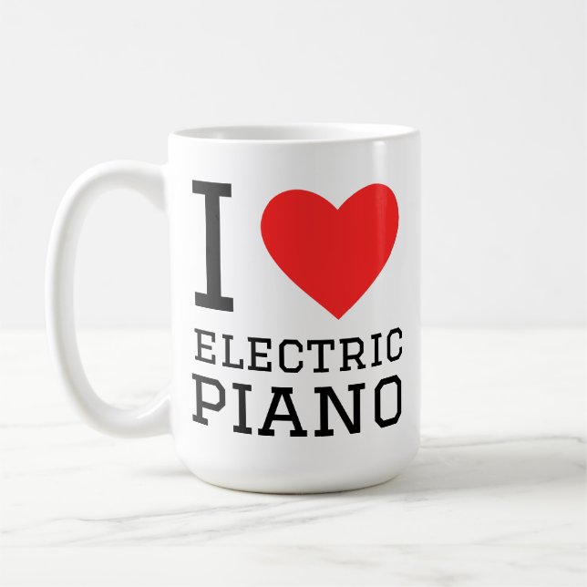 Mug J'adore le piano électrique (Gauche)