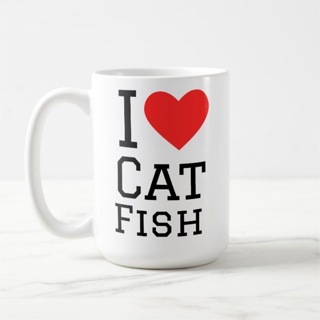 Mug J'adore le poisson-chat (Gauche)