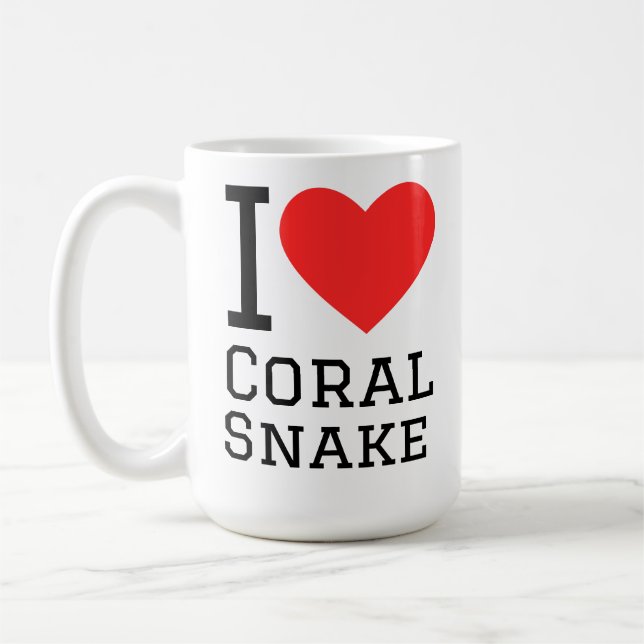 Mug J'adore le serpent corail (Gauche)