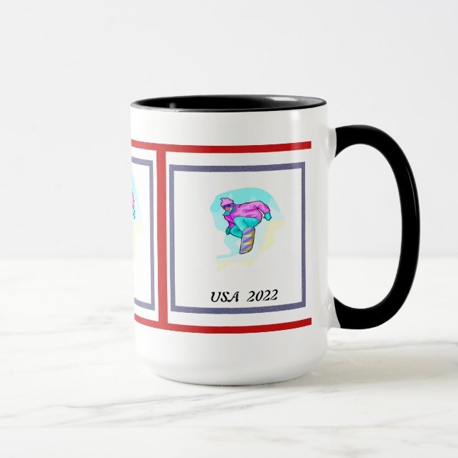 Mug J'adore le snowboard - (Droite)