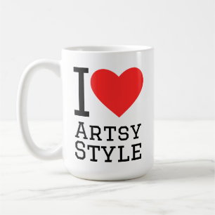 Mug J'adore le style artistique