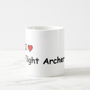 Mug J'adore le tir à l'arc en vol