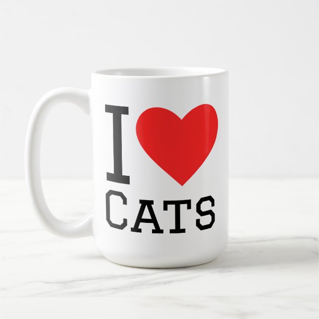 Mug J'adore les chats  (Gauche)