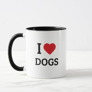 Mug J'adore les chiens - Minimaliste, mignon et intemp