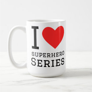 Mug J'adore les séries de super-héros