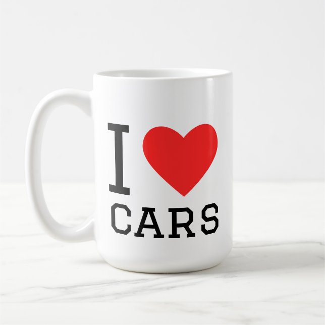 Mug J'adore les voitures (Gauche)
