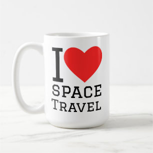 Mug J'adore les voyages spatiaux