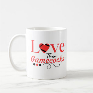 Mug J'adore l'esprit de football des Gamecocks, l'ambi