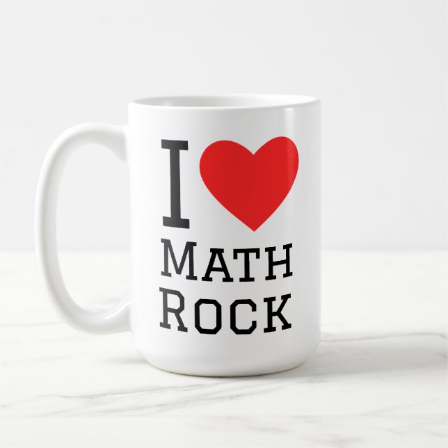 Mug J'adore maths rock carré sticker (Gauche)