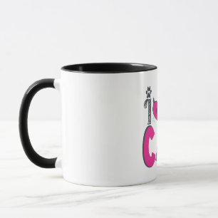 Mug J'adore mon chat – Design mignon pour amateur de c